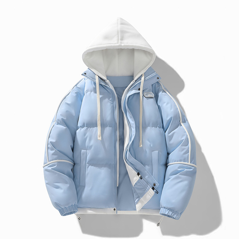 Kokvilnas jaka ar kapuci, mānīgs divdaļīgā stila izskats, audums: Little Oxford, 100% poliesteris, oderējums: kokvilna, pildījums: poliester-kokvilna