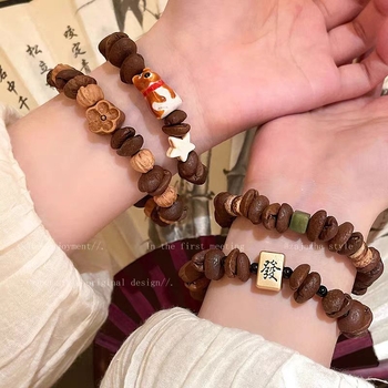 Drveni narukvica s ženskim geometrijskim dizajnom, Seiko obrada, Chengyi Jewelry, Novi kineski stil