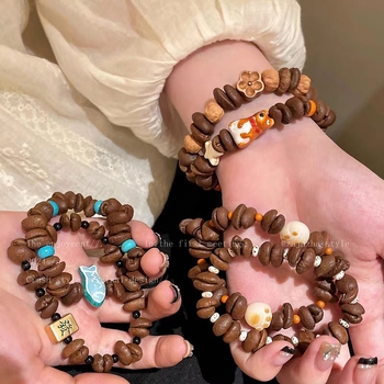 Drveni narukvica s ženskim geometrijskim dizajnom, Seiko obrada, Chengyi Jewelry, Novi kineski stil