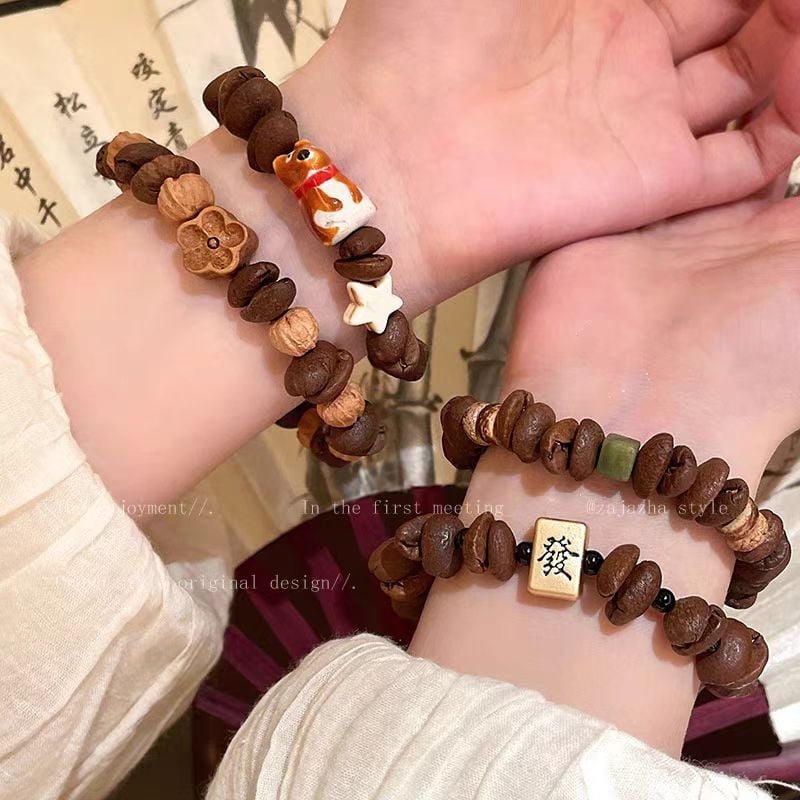 Drveni narukvica s ženskim geometrijskim dizajnom, Seiko obrada, Chengyi Jewelry, Novi kineski stil