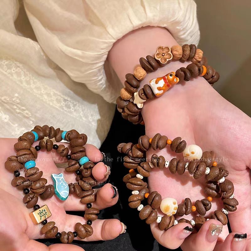 Drveni narukvica s ženskim geometrijskim dizajnom, Seiko obrada, Chengyi Jewelry, Novi kineski stil
