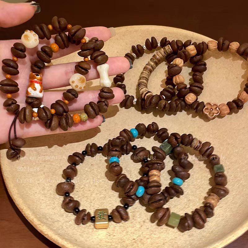 Drveni narukvica s ženskim geometrijskim dizajnom, Seiko obrada, Chengyi Jewelry, Novi kineski stil
