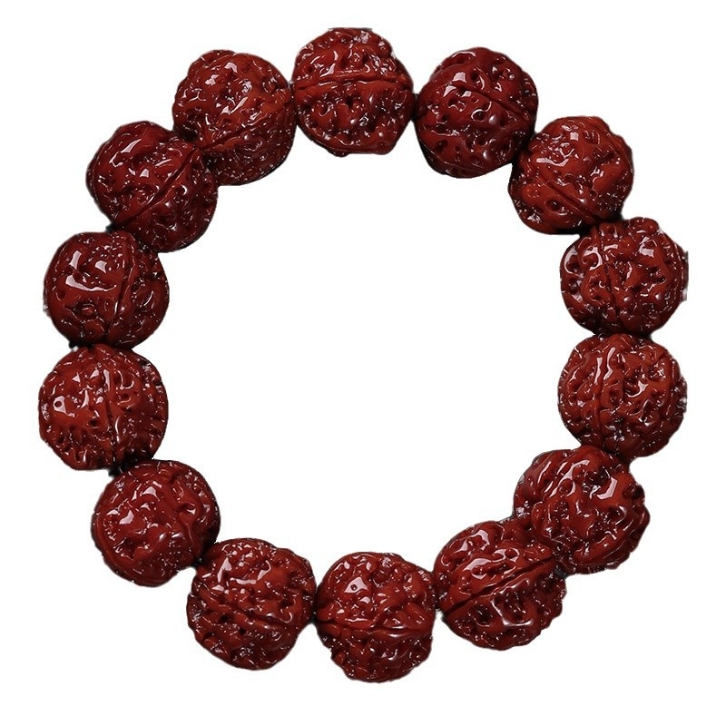 Bodhi narukvica od Rudraksha, kineskog stila, polirana izrada, zimsko izdanje 2024, idealan dar