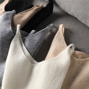 Sieviešu vilnas adīta camisole ar V kaklu, dubulti siksnas, šaurais siluets, ziemas sezona