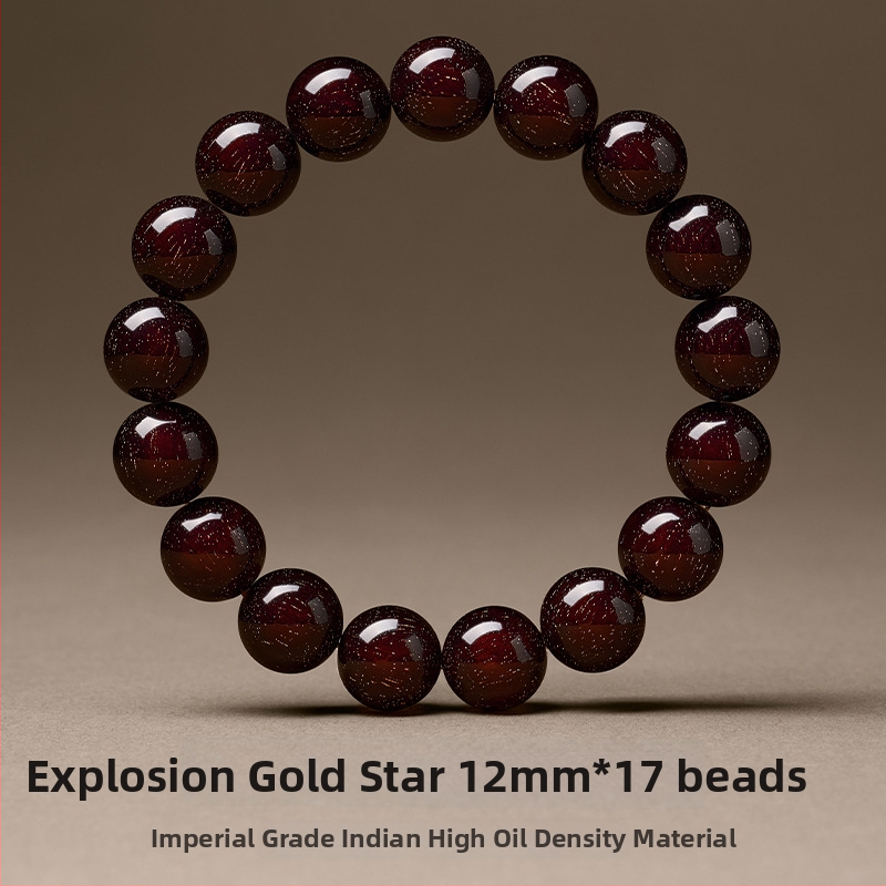 Karkötő – Rosewood gyöngyök, kerek formájú, kézzel készített, 13 darab, új kínai stílus, uniszex.