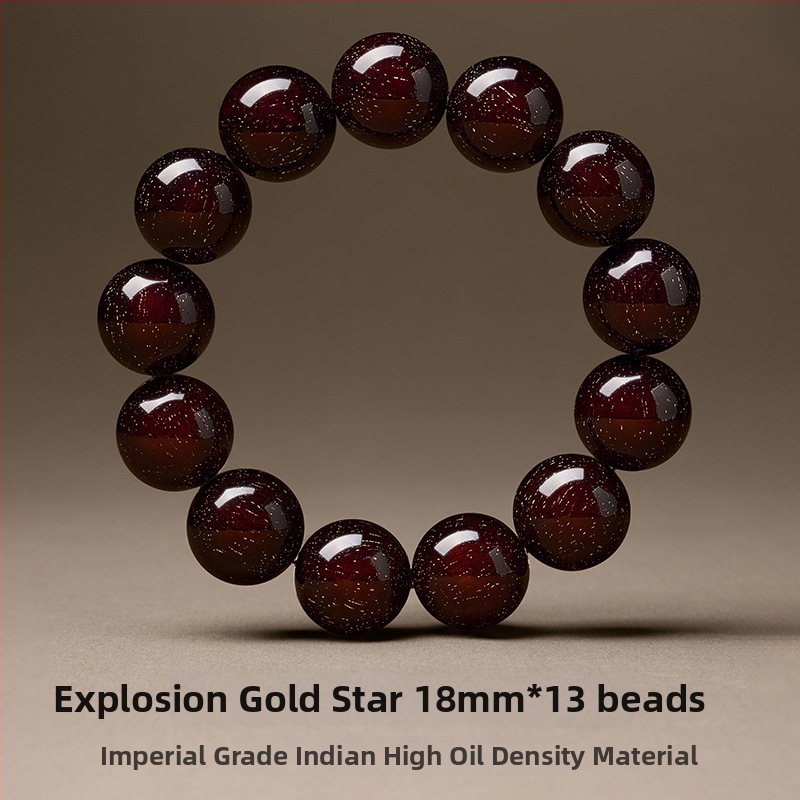 Karkötő – Rosewood gyöngyök, kerek formájú, kézzel készített, 13 darab, új kínai stílus, uniszex.