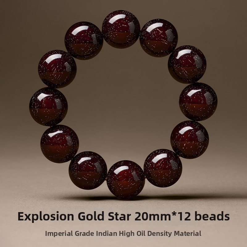 Karkötő – Rosewood gyöngyök, kerek formájú, kézzel készített, 13 darab, új kínai stílus, uniszex.