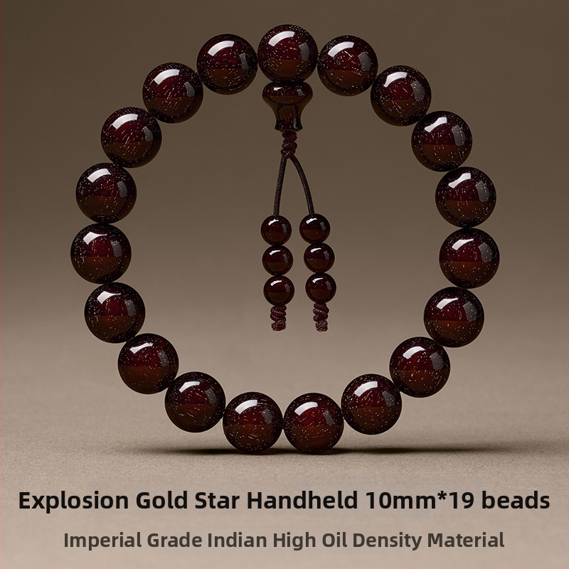 Karkötő – Rosewood gyöngyök, kerek formájú, kézzel készített, 13 darab, új kínai stílus, uniszex.