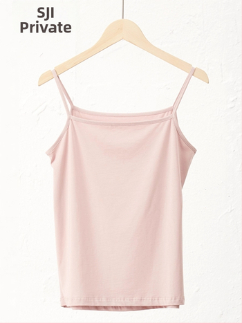 Slim-fit bez piedurknēm camisole tops, kokvilnas-viskozes maisījums, ultratīras plecu siksnas, garums 50–65 cm, rudens 2025 izlaidums