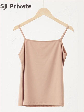 Slim-fit bez piedurknēm camisole tops, kokvilnas-viskozes maisījums, ultratīras plecu siksnas, garums 50–65 cm, rudens 2025 izlaidums