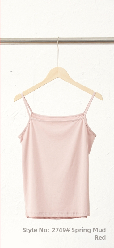 Slim-fit bez piedurknēm camisole tops, kokvilnas-viskozes maisījums, ultratīras plecu siksnas, garums 50–65 cm, rudens 2025 izlaidums