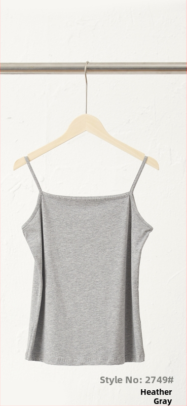 Slim-fit bez piedurknēm camisole tops, kokvilnas-viskozes maisījums, ultratīras plecu siksnas, garums 50–65 cm, rudens 2025 izlaidums