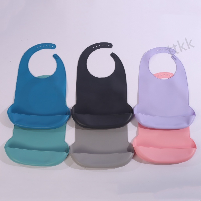 Felnőtt szilikonból készült vízálló etető kötény – uniszex, egyszínű mintázat