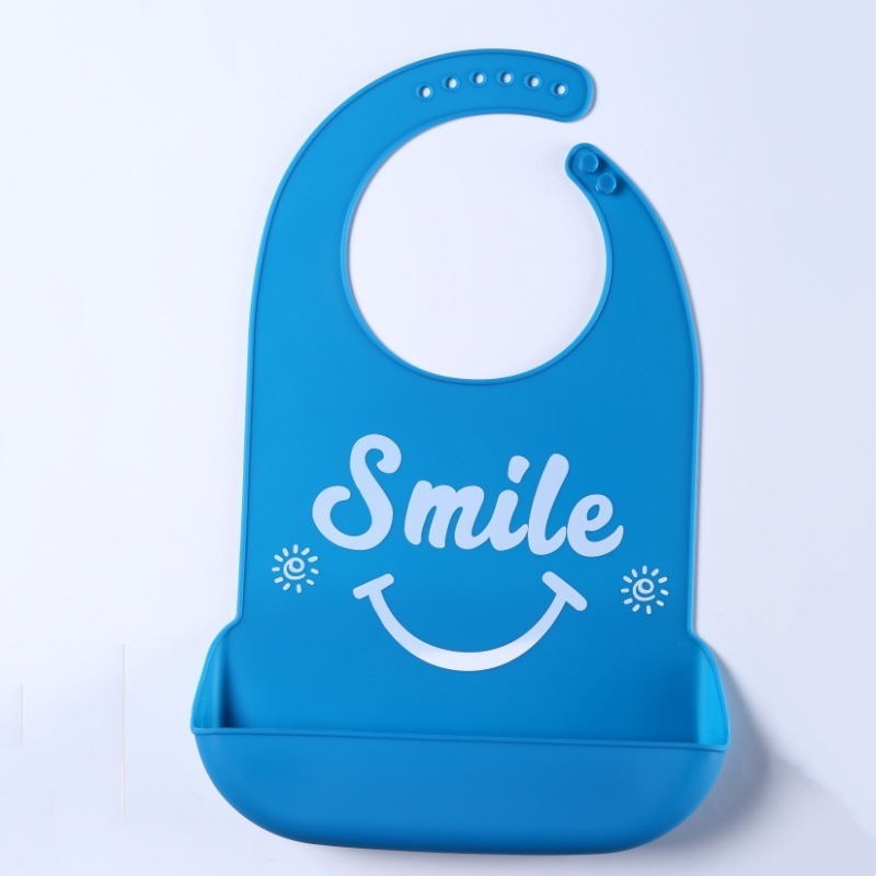 Felnőtt szilikonból készült vízálló etető kötény – uniszex, egyszínű mintázat