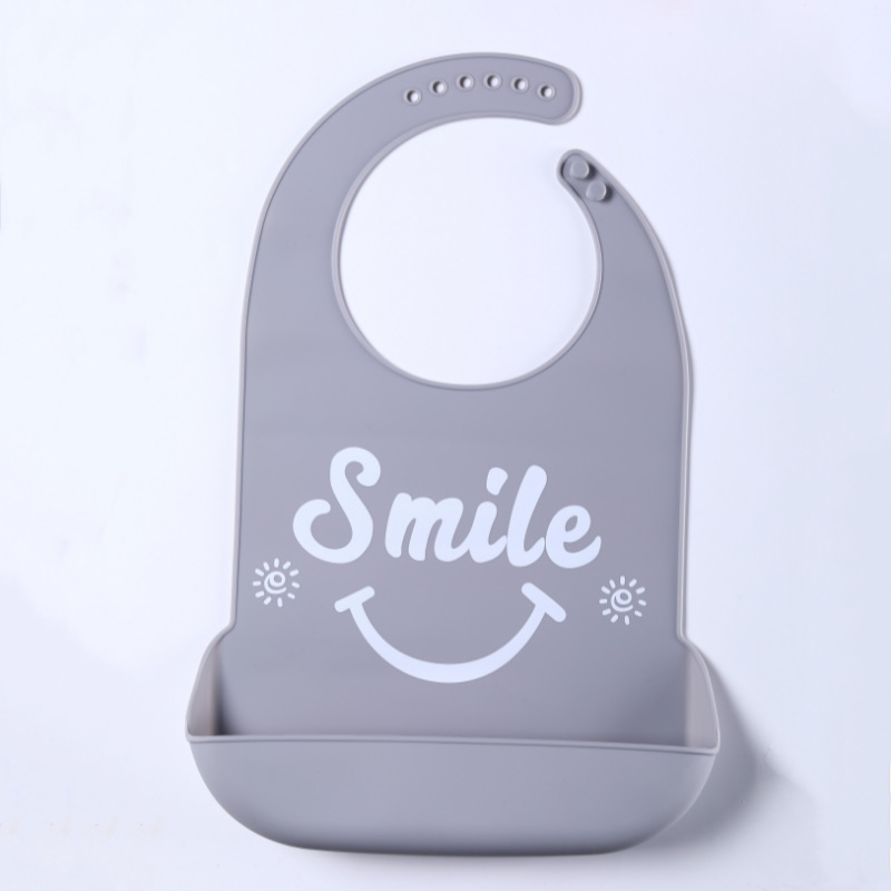 Felnőtt szilikonból készült vízálló etető kötény – uniszex, egyszínű mintázat