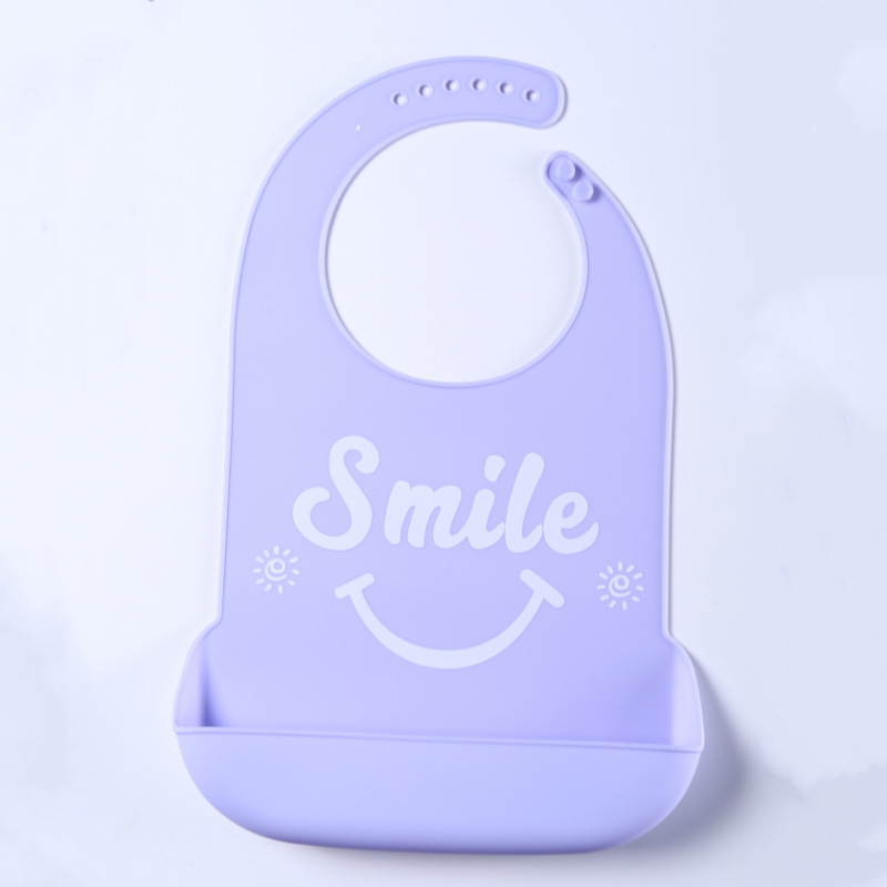 Felnőtt szilikonból készült vízálló etető kötény – uniszex, egyszínű mintázat