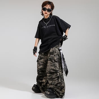 Dječje hip-hop odijelo za street dance s pamukastim hlačama – unisex, jazz nastup, ljeto 2025, 8+ godina