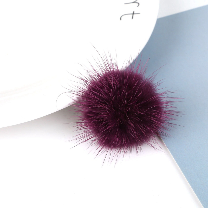 Fülbevalómedál – nyérc szőr, kör alakú, DIY, kézzel készült