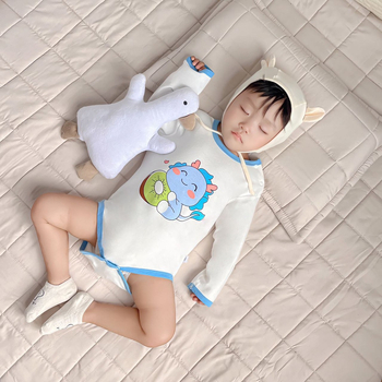 Zīdaiņu bez piedurknēm kokvilnas kombinezons visu gadu ar slēgtu aizdari, 100% kokvilna, unisex