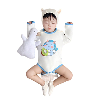 Zīdaiņu bez piedurknēm kokvilnas kombinezons visu gadu ar slēgtu aizdari, 100% kokvilna, unisex