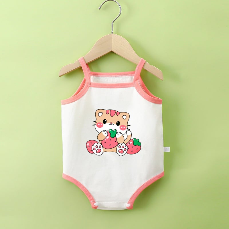 Zīdaiņu bez piedurknēm kokvilnas kombinezons visu gadu ar slēgtu aizdari, 100% kokvilna, unisex