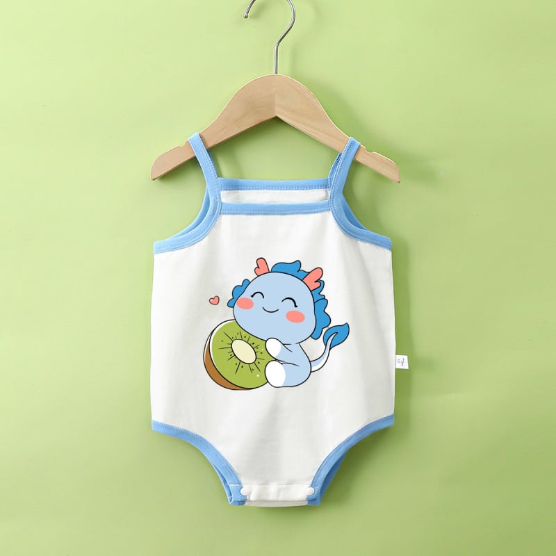 Zīdaiņu bez piedurknēm kokvilnas kombinezons visu gadu ar slēgtu aizdari, 100% kokvilna, unisex