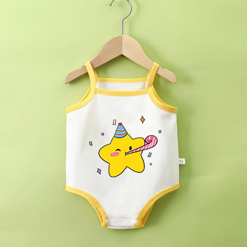 Zīdaiņu bez piedurknēm kokvilnas kombinezons visu gadu ar slēgtu aizdari, 100% kokvilna, unisex