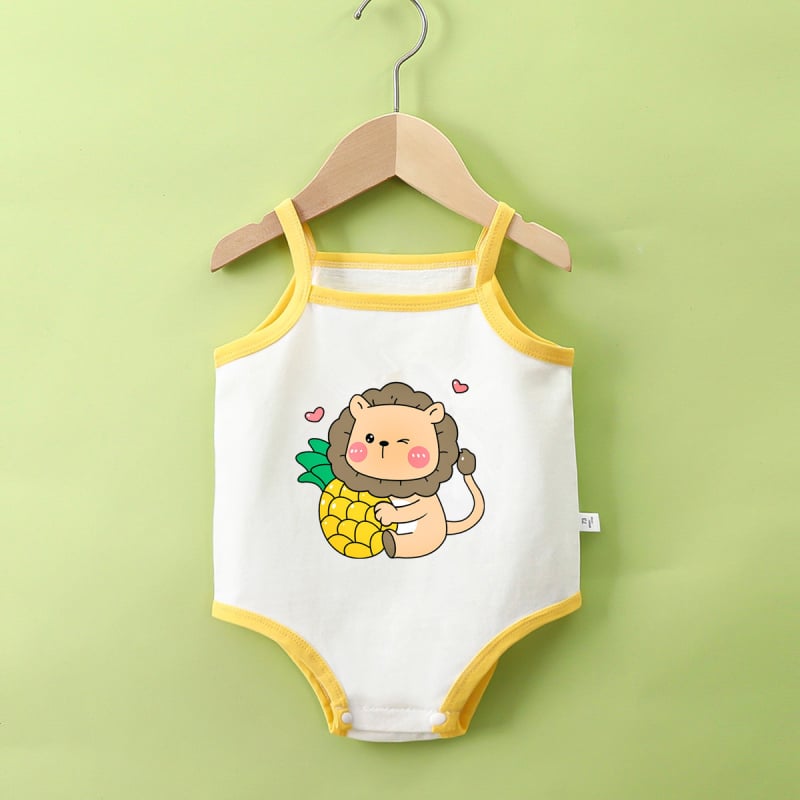 Zīdaiņu bez piedurknēm kokvilnas kombinezons visu gadu ar slēgtu aizdari, 100% kokvilna, unisex