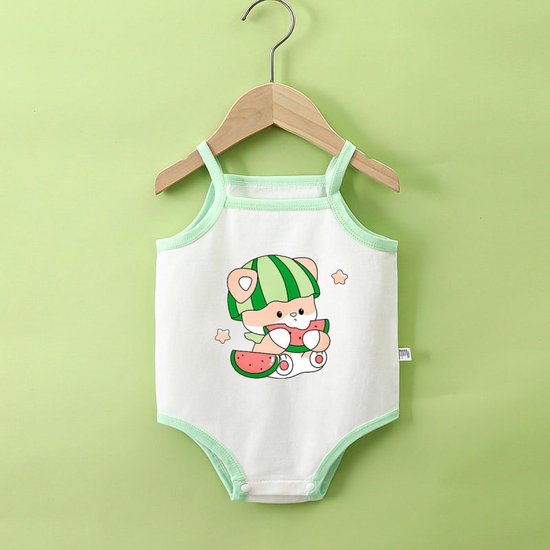 Zīdaiņu bez piedurknēm kokvilnas kombinezons visu gadu ar slēgtu aizdari, 100% kokvilna, unisex