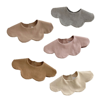 Baba bib, kétoldalas, pamutból készült, nedvszívó, újszülötteknek 0–12 hónapig, koreai stílus