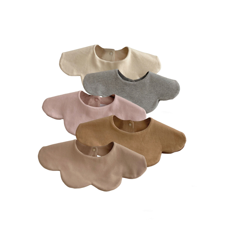 Baba bib, kétoldalas, pamutból készült, nedvszívó, újszülötteknek 0–12 hónapig, koreai stílus