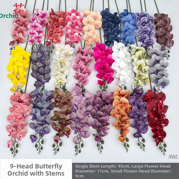 Šilkinė Phalaenopsis orchidėja — 3D studijos fotografavimo rekvizitai, stilizavimas ir reljefinė apdaila, namų dekoras