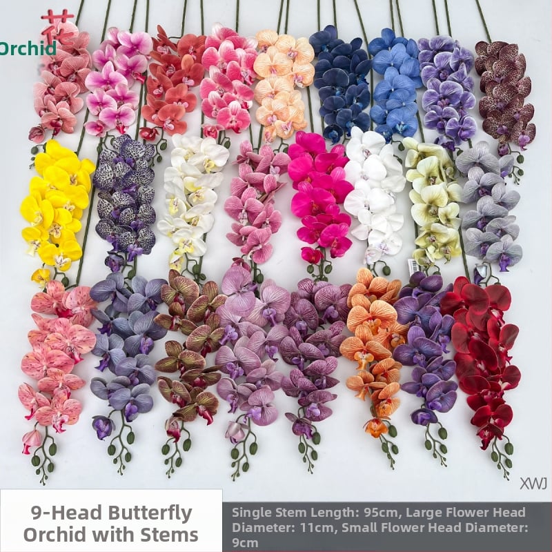 Šilkinė Phalaenopsis orchidėja — 3D studijos fotografavimo rekvizitai, stilizavimas ir reljefinė apdaila, namų dekoras