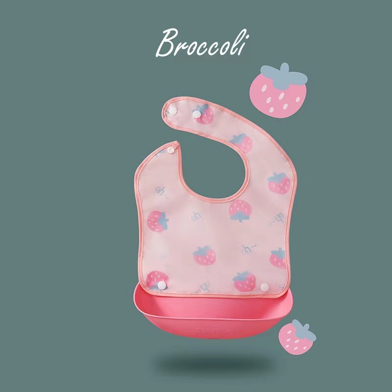 Etetőkötény EVA anyagból, vízálló, babák és gyermekek számára, 0–6 éves korosztálynak; mintázat: mintás, egyszínű, nyomtatott, figurák