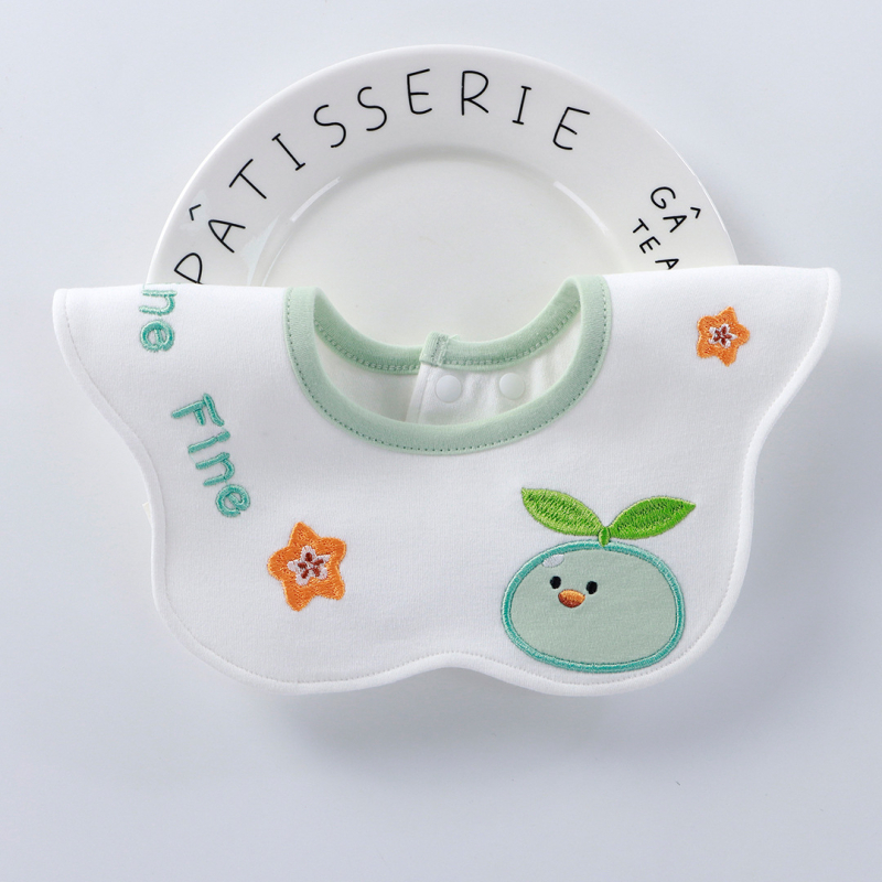 Etetőkötény csecsemőknek >95% pamut, antibakteriális 7A, vízálló, 0–3 éveseknek, uniszex, nyaknál hímzett