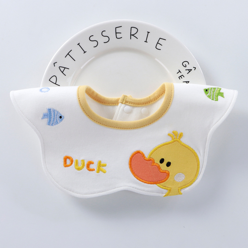 Etetőkötény csecsemőknek >95% pamut, antibakteriális 7A, vízálló, 0–3 éveseknek, uniszex, nyaknál hímzett