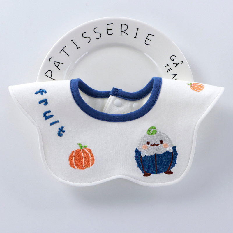 Etetőkötény csecsemőknek >95% pamut, antibakteriális 7A, vízálló, 0–3 éveseknek, uniszex, nyaknál hímzett