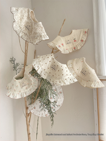 aiwoyoo Dječji bavanjac – 100% pamuk, upija vlagu, za dojenčad i djecu od 1 do 3 godine (80–100 cm), retro cvjetni dizajn, Sigurna klasa A