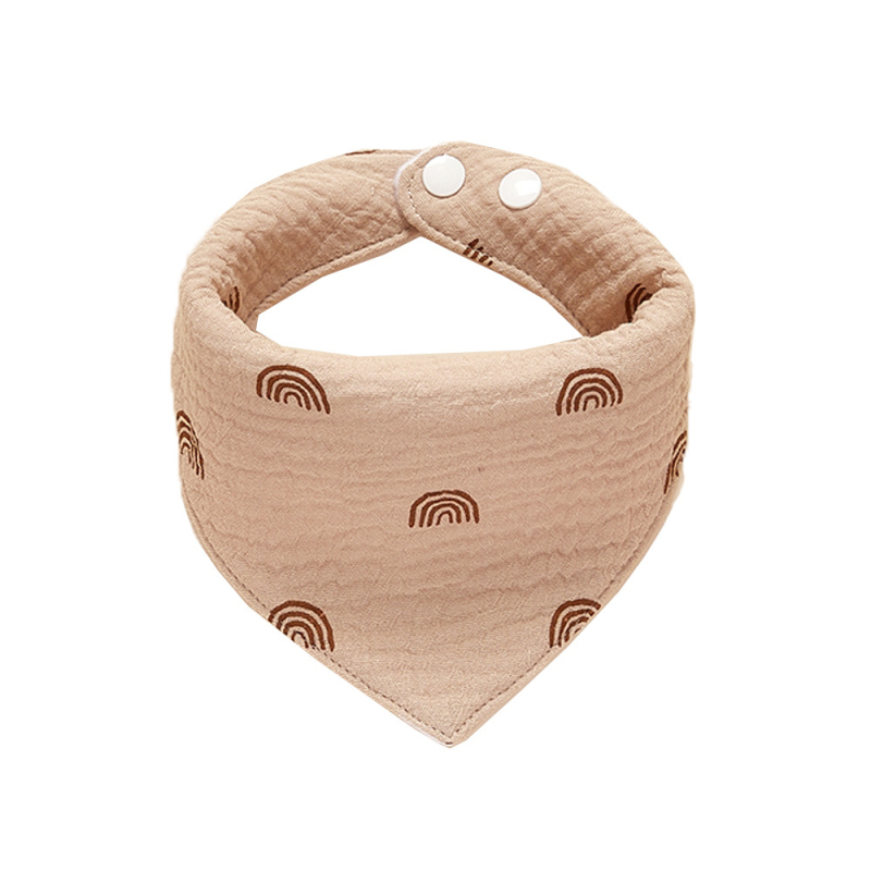 Baba etető és háromszög törölköző, 100% pamut, nedvszívó, egyszínű dizájn, magáncímke elérhető, 0–3 éveseknek