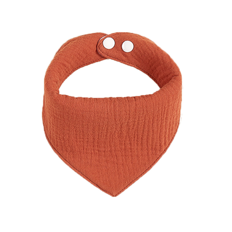 Baba etető és háromszög törölköző, 100% pamut, nedvszívó, egyszínű dizájn, magáncímke elérhető, 0–3 éveseknek