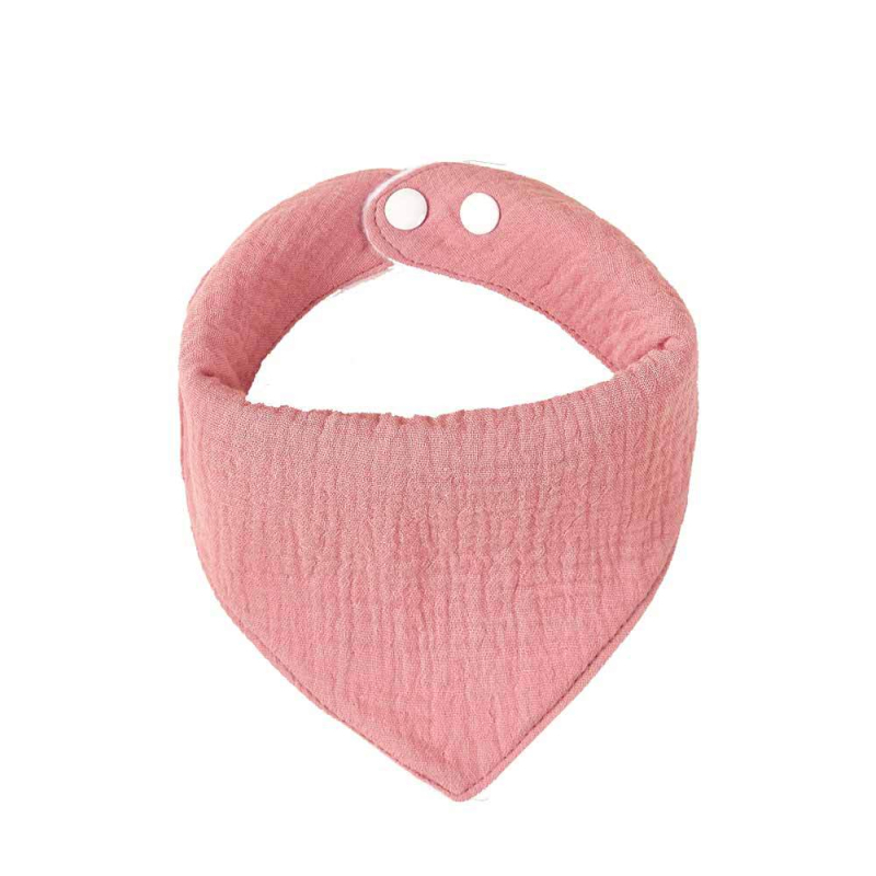 Baba etető és háromszög törölköző, 100% pamut, nedvszívó, egyszínű dizájn, magáncímke elérhető, 0–3 éveseknek