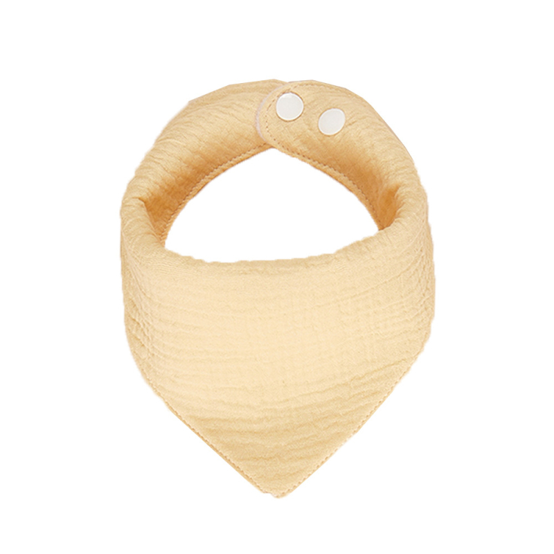 Baba etető és háromszög törölköző, 100% pamut, nedvszívó, egyszínű dizájn, magáncímke elérhető, 0–3 éveseknek