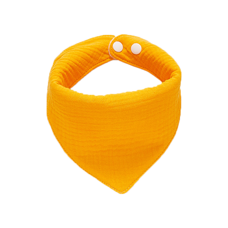 Baba etető és háromszög törölköző, 100% pamut, nedvszívó, egyszínű dizájn, magáncímke elérhető, 0–3 éveseknek