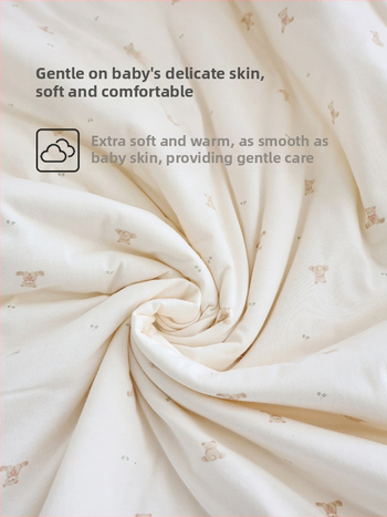 Zīdaiņu kokvilnas šūpju segu ar karikatūras apdruku, no dzimšanas, 100% kokvilna, drošības klase A