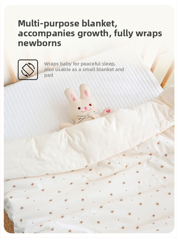 Zīdaiņu kokvilnas šūpju segu ar karikatūras apdruku, no dzimšanas, 100% kokvilna, drošības klase A