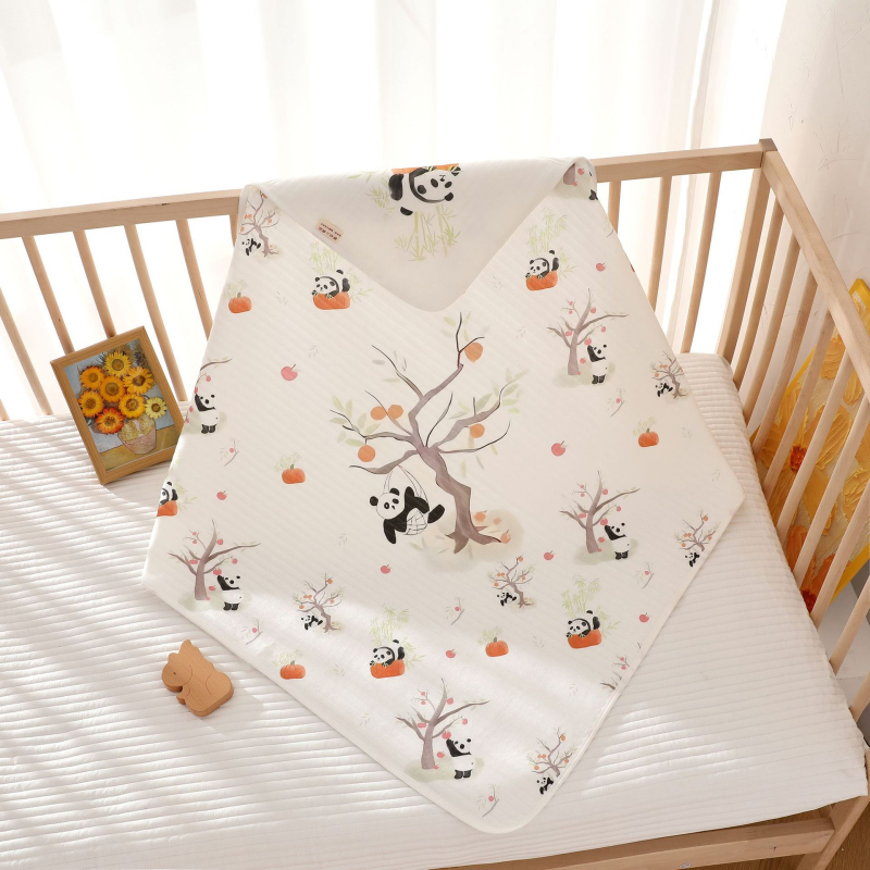 Zīdaiņa šūšanas sega - tīrs kokvilna, Space Cotton pildījums, trīs slāņu siltums, karikatūras raksts, Drošības klase A