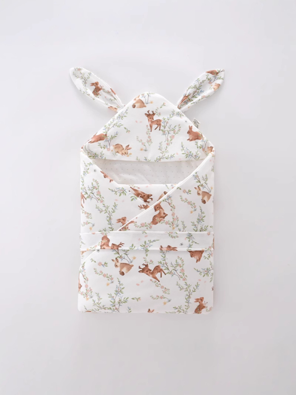 Zīdaiņu kokvilnas sedziņa – karikatūras raksts, pildījums: cits, piemērota pavasarim, rudenim un ziemai, vecums: zīdaiņi