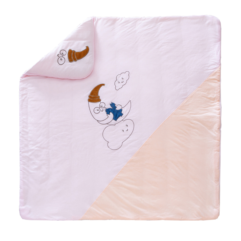 Zīdaiņu pleds no tīra kokvilnas bieza sega ar mazgājamu pildījumu dzīvnieku un karikatūru raksts piemērots pavasarim rudens ziemai