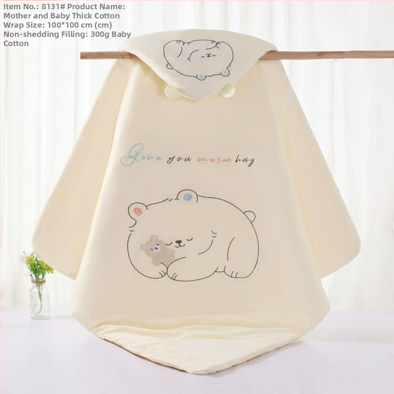 Zīdaiņu pleds no tīra kokvilnas bieza sega ar mazgājamu pildījumu dzīvnieku un karikatūru raksts piemērots pavasarim rudens ziemai