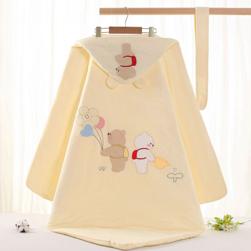 Zīdaiņu pleds no tīra kokvilnas bieza sega ar mazgājamu pildījumu dzīvnieku un karikatūru raksts piemērots pavasarim rudens ziemai